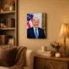 Presidential portrait canvas wall art displayed in office