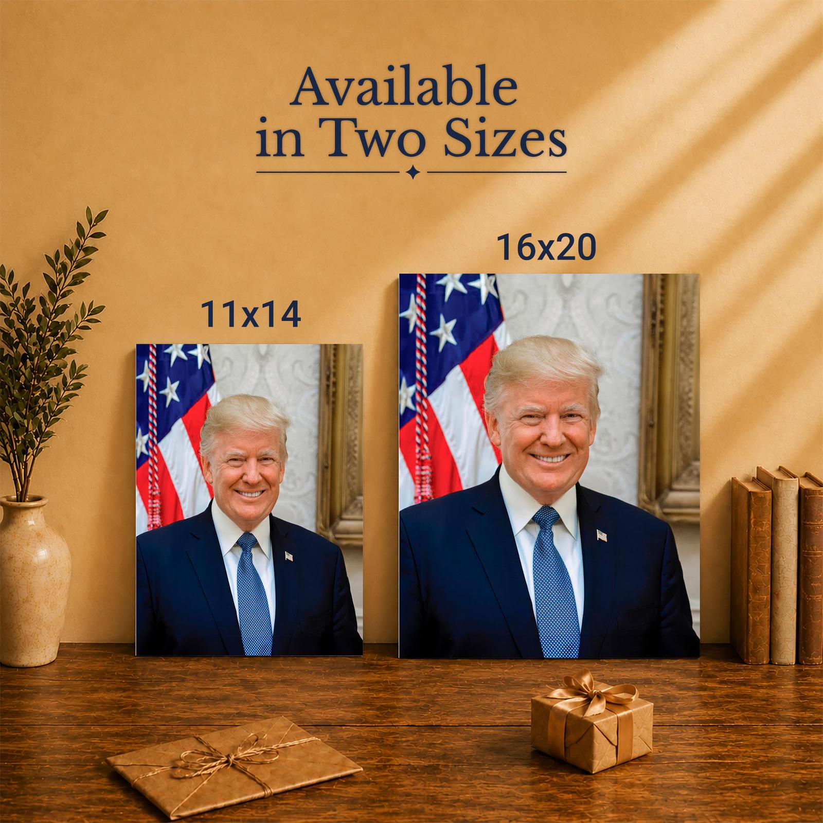 Presidential portrait canvas print - Made in USA family-owned patriotic wall art