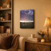 Sister canvas wall art displayed in a bedroom gallery wall