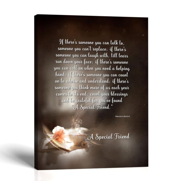 Special friend poem canvas print - A Special Friend by Crossroads Home Decor