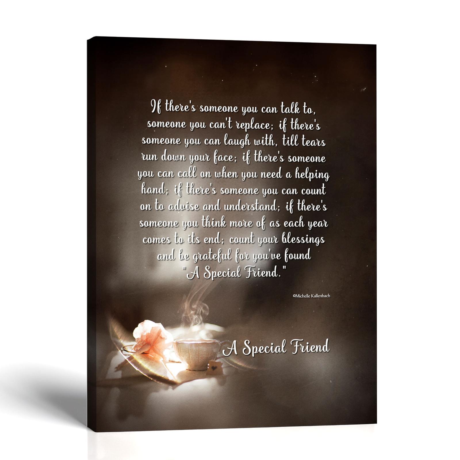 Special friend poem canvas print - A Special Friend by Crossroads Home Decor