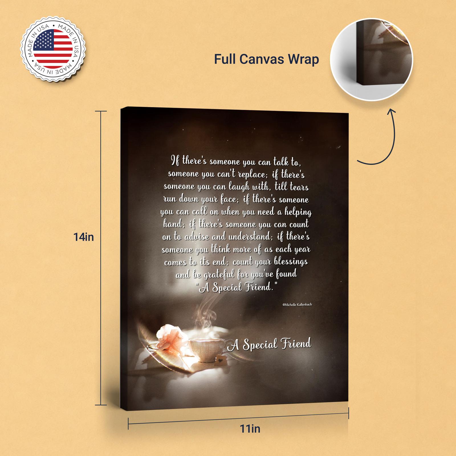 Special friend canvas - gallery wrapped and floating frame styles