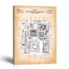 Motherboard patent canvas print - Vintage Computer Board by Crossroads Home Decor