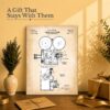 C2304C-2-11x14-1 Movie camera gift - canvas print for a film buff or collector