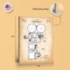 C2304C-8-11X14 Movie camera canvas - gallery wrapped canvas edge detail