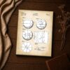 Vintage basketball wall art - basketball patent print closeup
