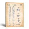 Baseball Bat Patent Canvas Print by Crossroads Home Decor
