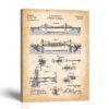 Suspension bridge patent canvas print, 1902 cable-span drawing, by Crossroads Home Decor