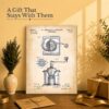 Coffee grinder patent print gift - canvas print for the coffee lover in your life