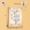 C2318C-8-11X14 Electric drill patent art - gallery wrapped canvas edge detail
