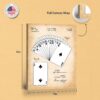 Playing cards patent print - gallery wrapped canvas edge detail