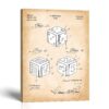 Dice canvas print - 1925 Patent Drawing by Crossroads Home Decor