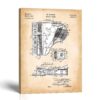 Grand piano patent canvas print - 1928 piano patent print by Crossroads Home Decor
