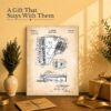 Grand piano patent print gift for the pianist in your life