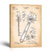 Wrench patent canvas print - 1915 adjustable wrench patent drawing by Crossroads Home Decor
