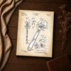 Adjustable wrench patent drawing close-up - worm screw mechanism detail