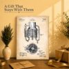 Whiskey still patent print gift - canvas wall art for a distiller or whiskey collector