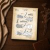 C2332C-4-11x14-1 Vintage golf club wall art - golf iron patent print closeup