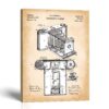 Antique folding camera canvas print - 1902 Folding Camera Patent by Crossroads Home Decor