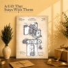 Antique folding camera gift - canvas print for a photography collector