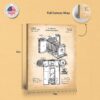 Antique folding camera canvas - gallery wrapped canvas edge detail