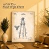 Surveyor tripod gift - canvas print for a surveying or engineering collector