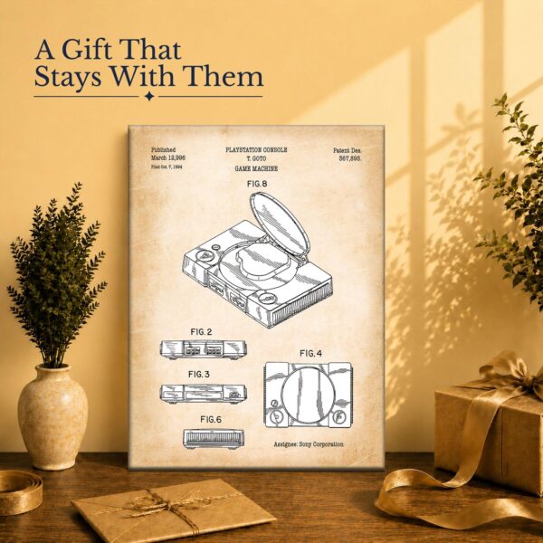 Retro game console patent print gift for the gamer in your life