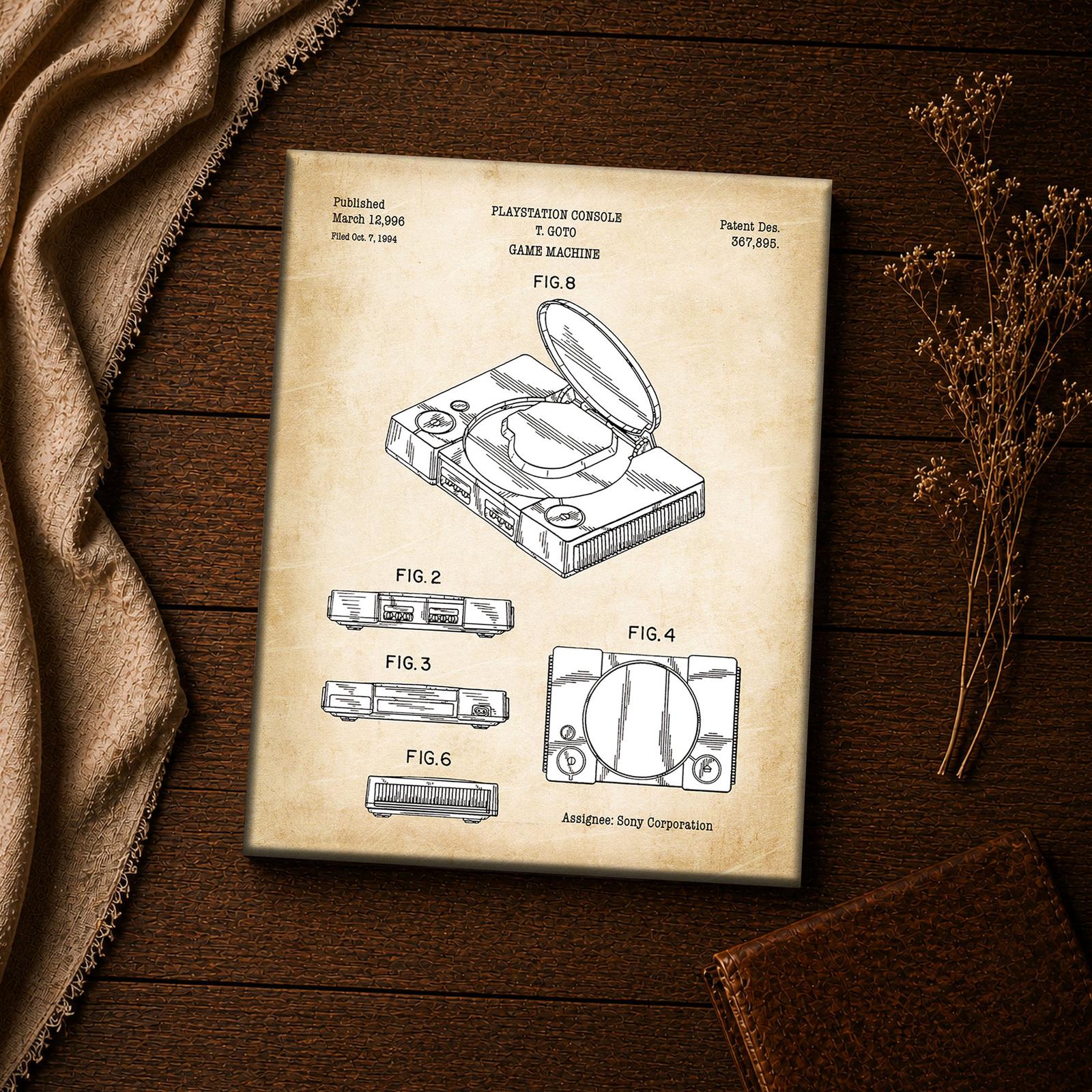 C2336C-4-11x14-1 1996 game console patent print - vintage gamer inspirational wall art