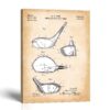 Golf driver patent canvas print by Crossroads Home Decor