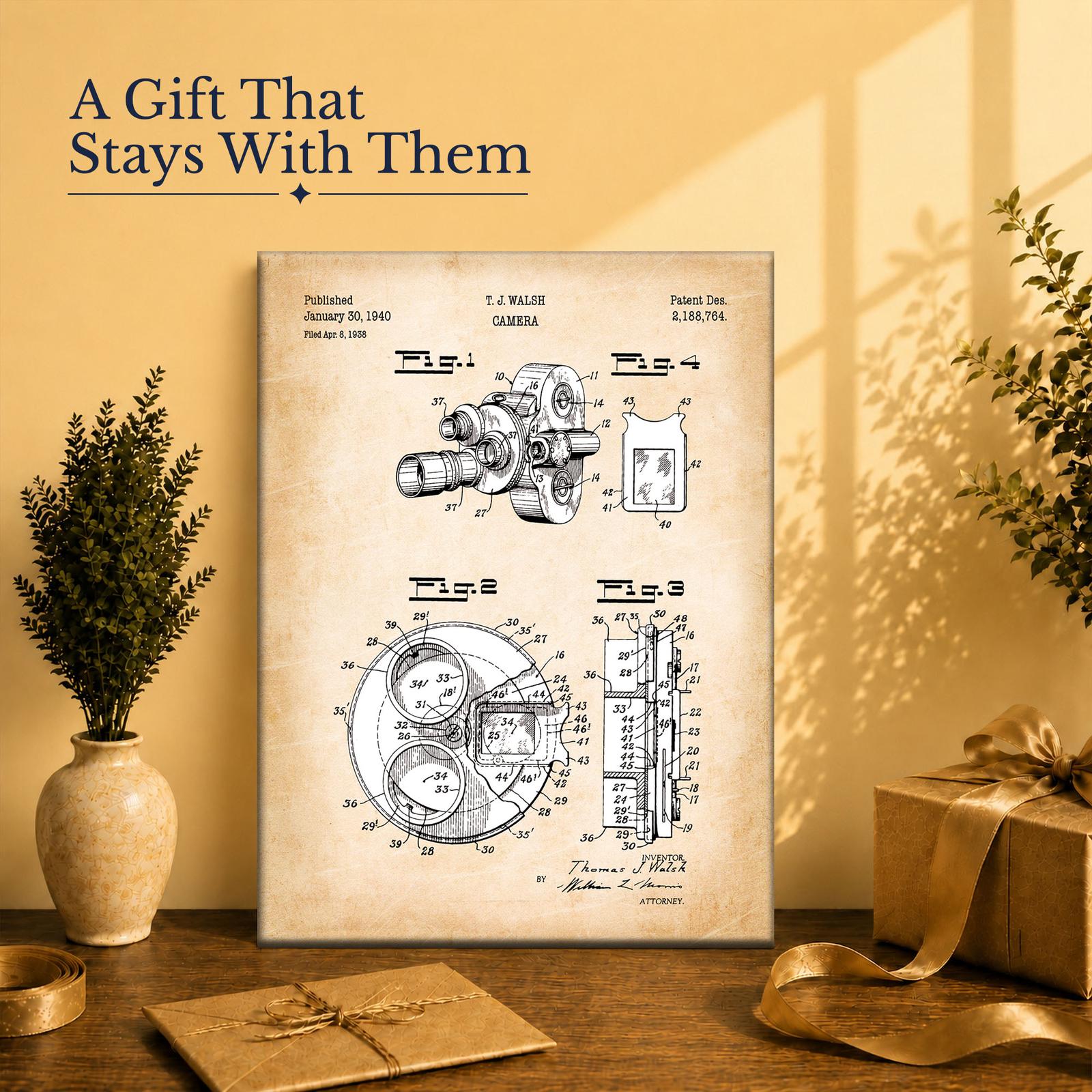 Cine camera gift - canvas print for a filmmaker or camera collector