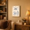 Cine camera canvas wall art displayed in a home office or editing suite