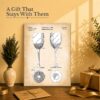Wine glass patent print gift - canvas wall art for a hostess or wine lover