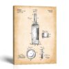 Wine bottle patent canvas print - antique bottle design by Crossroads Home Decor