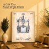 Antique wine press canvas art - gift for wine lovers and collectors