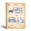 Jeep wrangler patent canvas print - 1997 vehicle blueprint by Crossroads Home Decor
