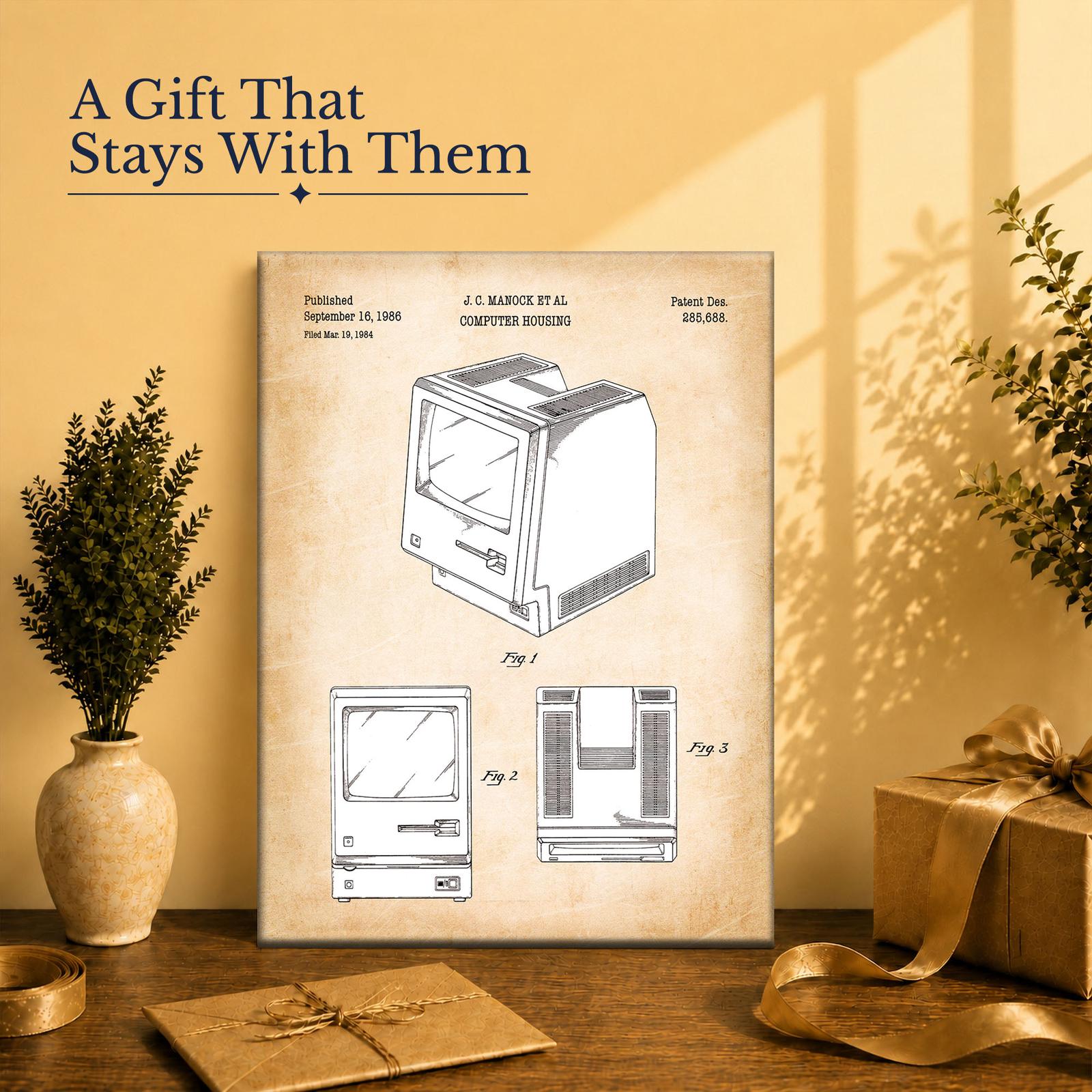 Computer patent print gift - canvas wall art for a teacher or engineer