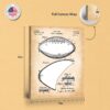 Football patent print in - gallery wrapped canvas edge detail