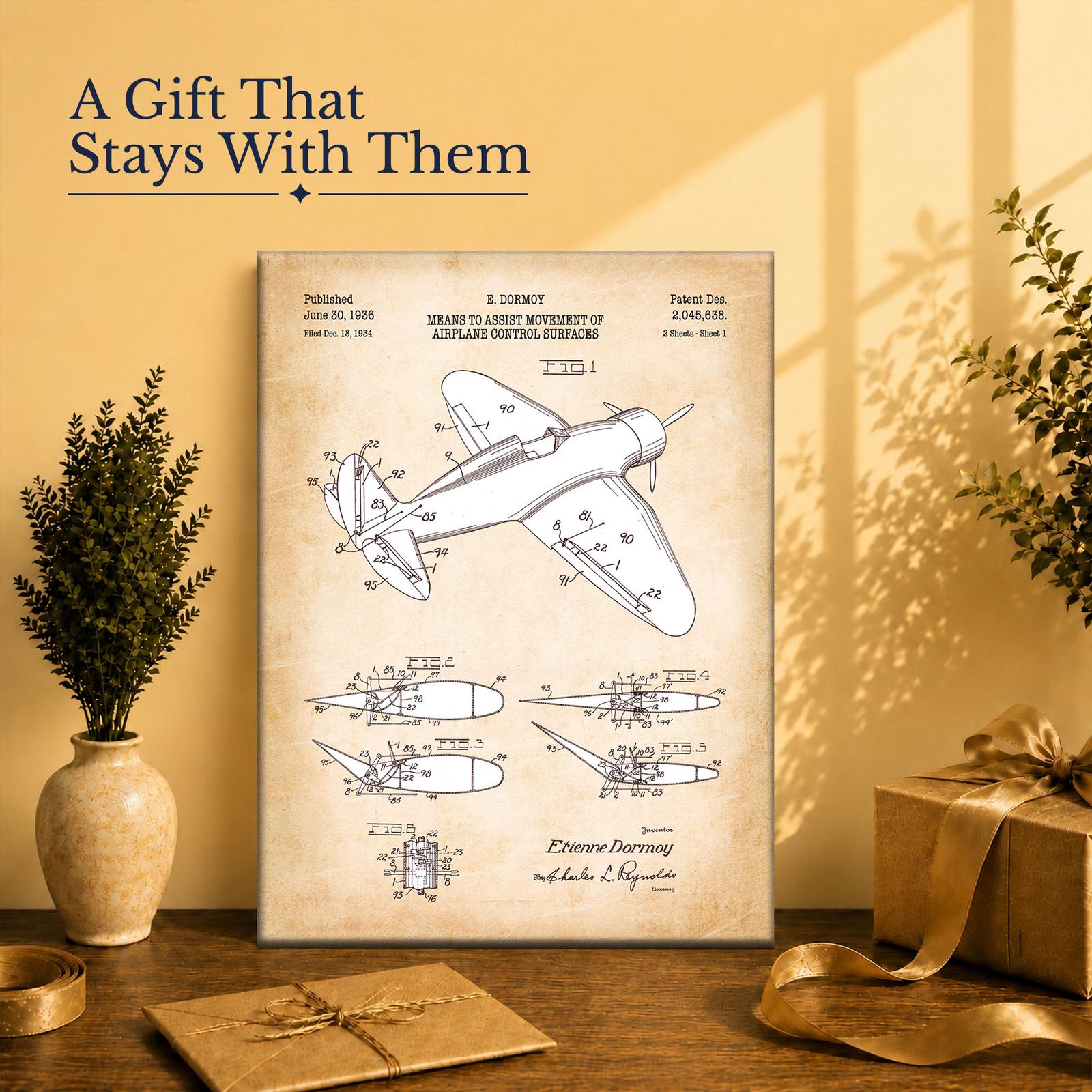 1930s monoplane blueprint print - gift for aviation enthusiasts and private pilots