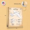 Vintage aviation canvas art - gallery wrapped canvas edge detail