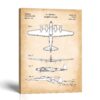 B-17 patent canvas print - 1935 bomber design blueprint by Crossroads Home Decor