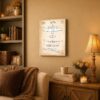 B-17 patent canvas wall art displayed in a home office