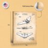 All-wing aircraft patent canvas print - gallery wrapped canvas edge detail