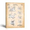 VTOL aircraft canvas wall art - 1971 folding tilt-rotor blueprint by Crossroads Home Decor