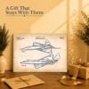 Stealth fighter patent print - canvas gift for aviation collectors and veterans