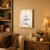 Warbird patent canvas wall art displayed in a home office