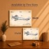 Antique airplane patent canvas print - Made in USA, family-owned wall art