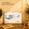 Vintage cabin airplane canvas print - a gift for a pilot or aviation history buff