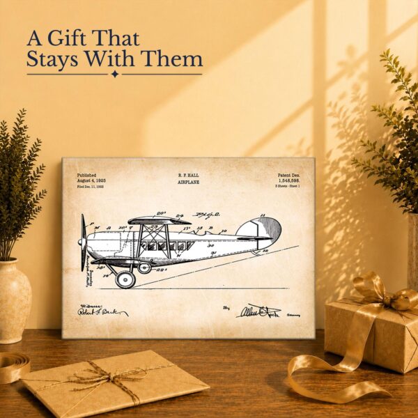 Vintage cabin airplane canvas print - a gift for a pilot or aviation history buff