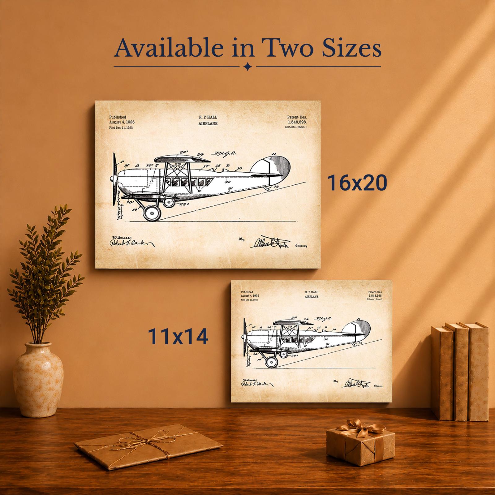 Vintage cabin airplane canvas print - Made in USA, family-owned wall art