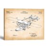 Amphibian aircraft patent canvas print - 1932 flying boat design by Crossroads Home Decor